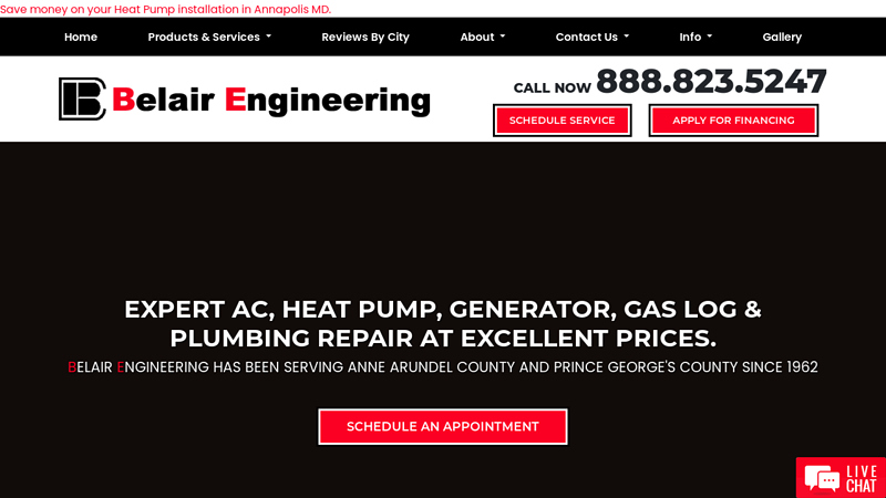 AC air conditioning & heat pump air conditioner cooling AC system repair service in MD