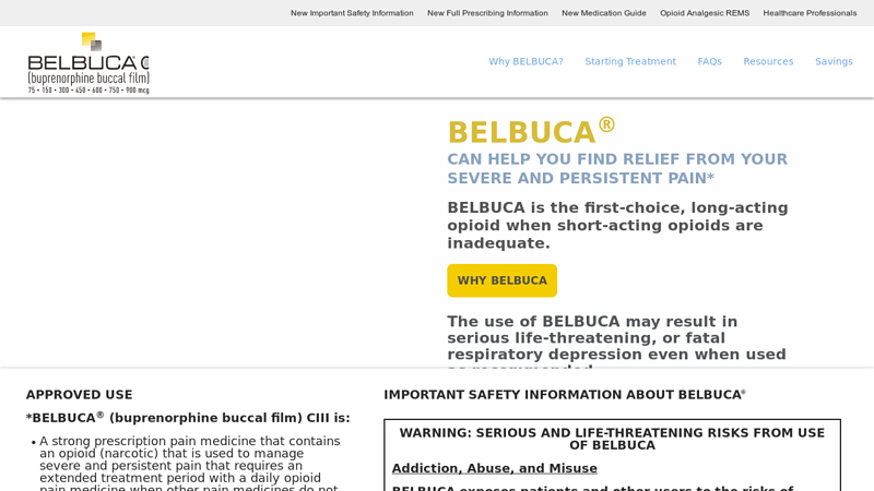 BELBUCA? (buprenorphine buccal film), CIII | What Are Your Treatment Goals?