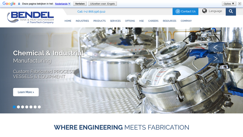 ASME Pressure Vessels, Reactors & Heat Exchanger Fabrication | Bendel