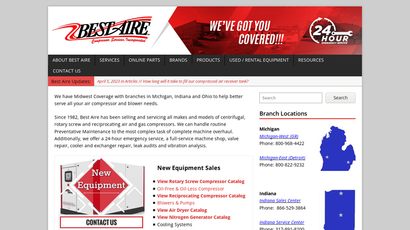 Air Compressor Service, Repair & Sales - Air Compressor Service, Repair, Sales, Parts & Rentals | Michigan, Ohio, Indiana | Grand Rapids, Detroit, Toledo, Indianapolis, Elkhart