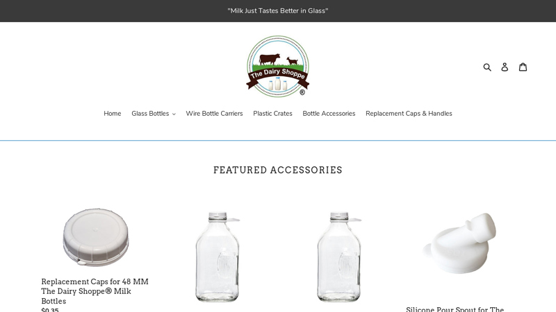 The Dairy Shoppe, Durable American-Made Glass Milk Bottles for Life C Better Beverage Bottles