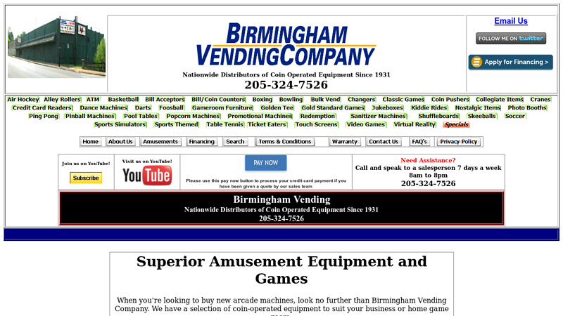 Buy New Arcade Machines | Birmingham Vending Company