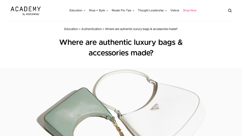 Image of Where are authentic luxury bags & accessories made?