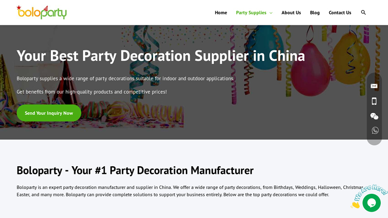 Image of Party Supplies Manufacturer and Supplier in China