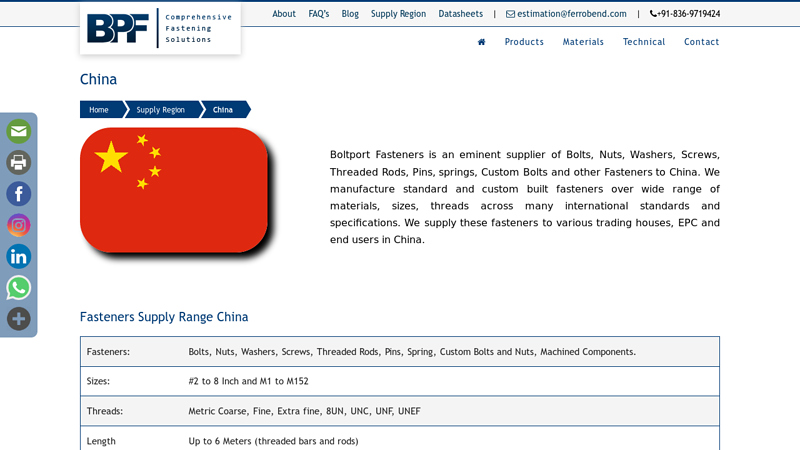 Image of Bolts, Nuts, Washers, Screws & Fasteners Suppliers in China