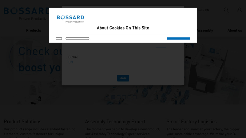 Bossard Group - Fasteners, Application Engineering, Smart Factory Logistics, C-Part management