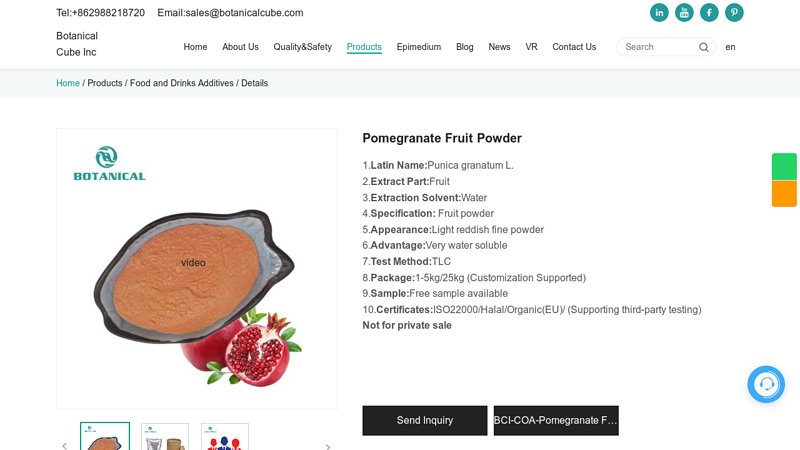 Image of China Pomegranate Fruit Powder Suppliers, Manufacturers, Factory ...