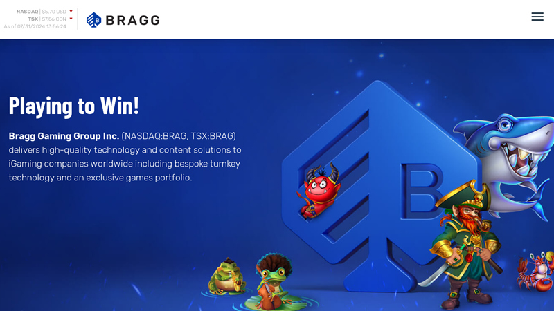 Bragg Gaming Group (NASDAQ:BRAG, TSX:BRAG) | Content-driven iGaming technology solutions