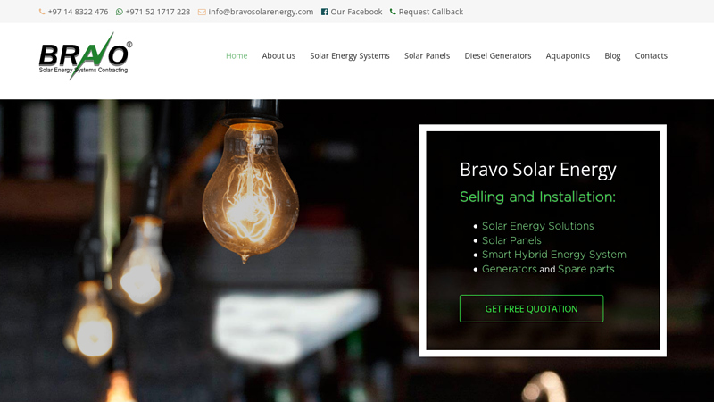 Renewable energy & Sustainably Power for your Home or Business in UAE | Bravo Solar Energy