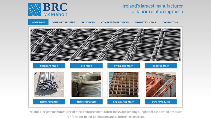 BRC McMahon manufacture Wire Mesh, Reinforced Mesh & Rebar