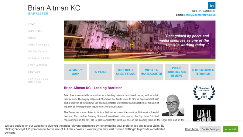 Brian Altman KC | Top UK Criminal Barrister