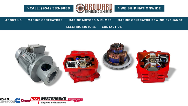 Marine Repair Remanufactured Generators, Motors, Pumps, Thrusters