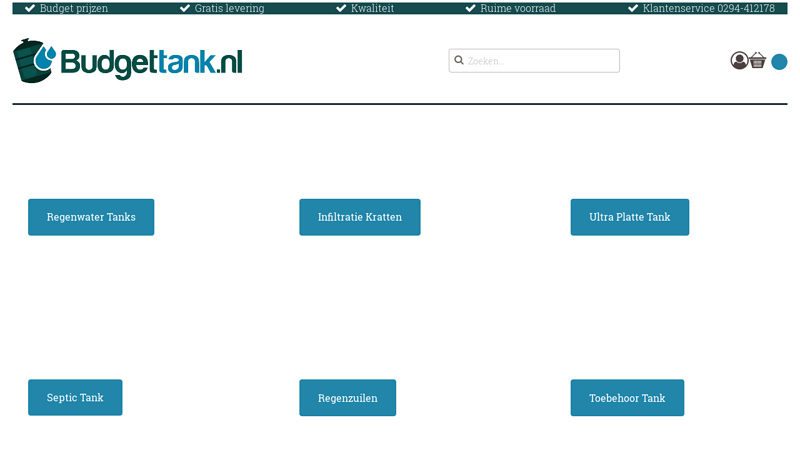 Budgettank - Regenwater opslagtank voor een budget prijs.