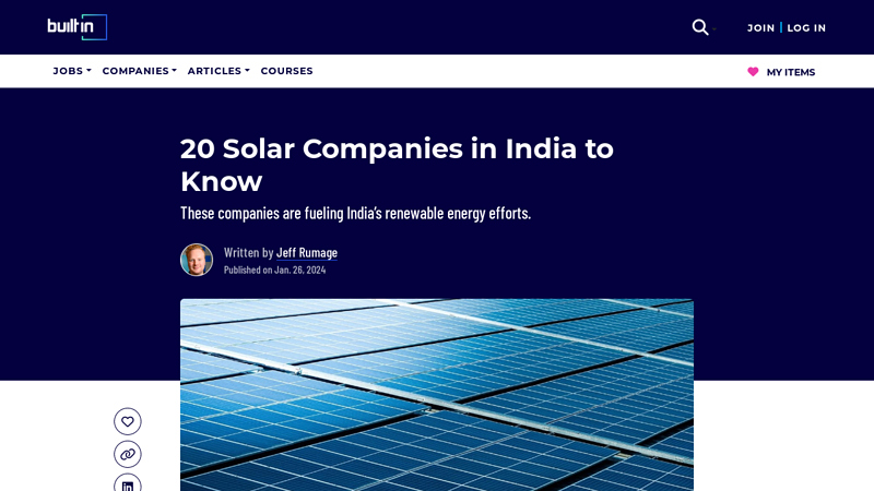 Image of 20 Top Solar Companies in India | Built In