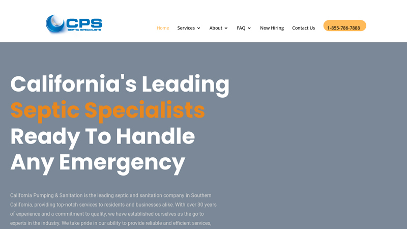 #1 Septic Pumping Company | California Pumping & Sanitation