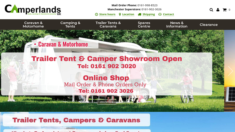 Tents | Trailer Tents | Camping Equipment | Caravan Accessories | Camperlands