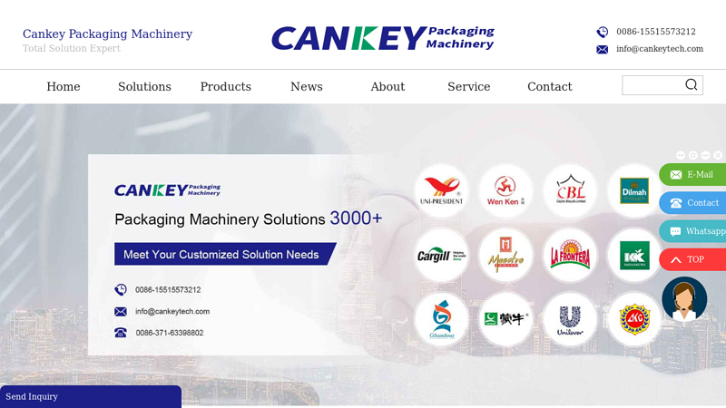 CANKEY Packaging Machine Manufacturer-Wrapping Machine, Filling Machine, Packaging Materials