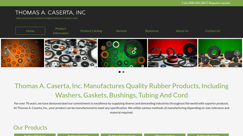 Rubber Product Manufacturer | Thomas A.Caserta, Inc. | Rubber Washers