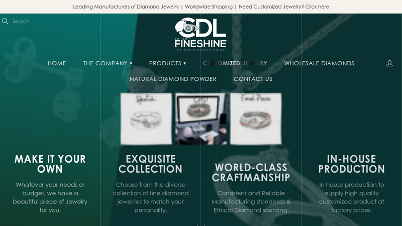 CDL FINESHINE Diamond Jewellery Manufacturers & Exporter From India C CDL FINESHINE PRIVATE LIMITED