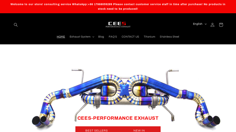 CEES Performance exhaust system  ceesexhaust