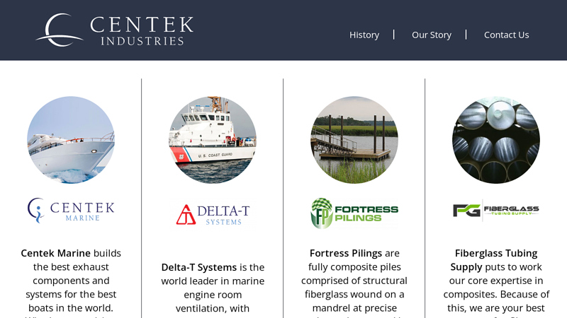 Centek Industries | Centek Marine | Fortress Pilings | Fiberglass Tubing Supply