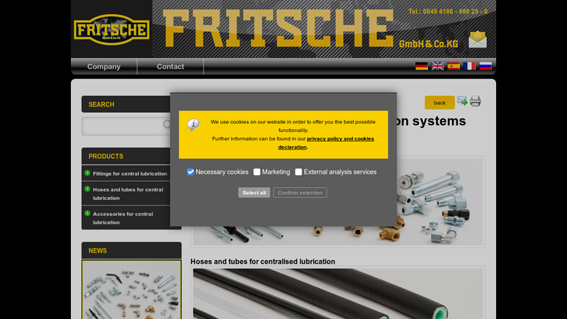 Fritsche - Manufacturer of components for central lubrication | Fritsche - Hersteller Schmiertechnik