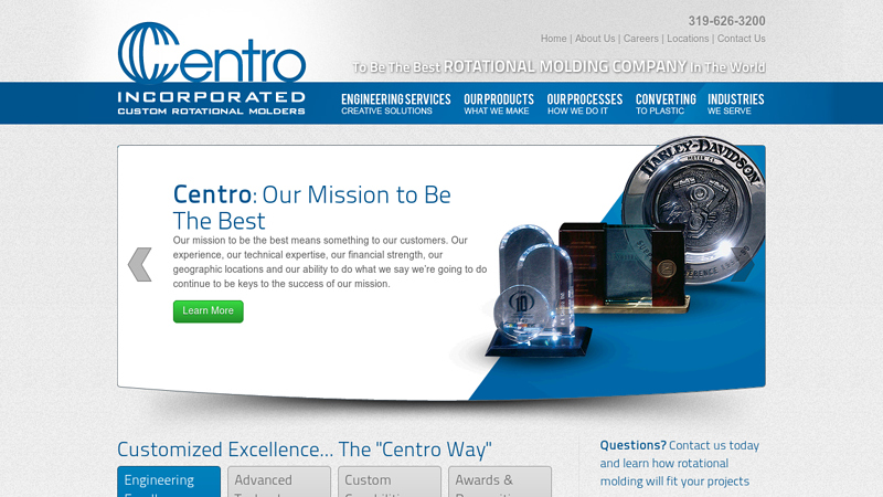 Design, Engineering and Development of Custom Rotationally Molded Products - Centro Incorporated