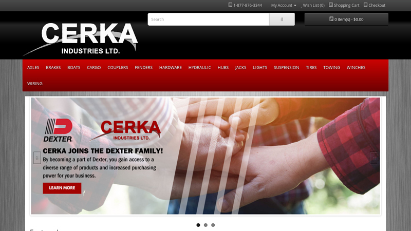 Online Trailer Parts | Axle Manufacturer | Cerka Canada