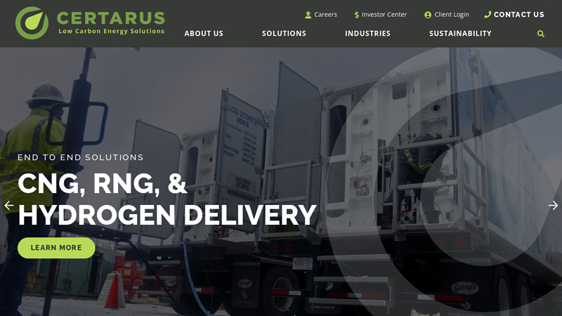 Low Carbon Energy Solutions C Carbon Reduction Technologies - Mobile CNG Service | Certarus Ltd.