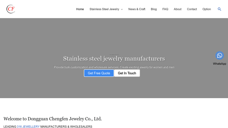 Custom Stainless Steel Jewelry Manufacturer | CF Jewelry