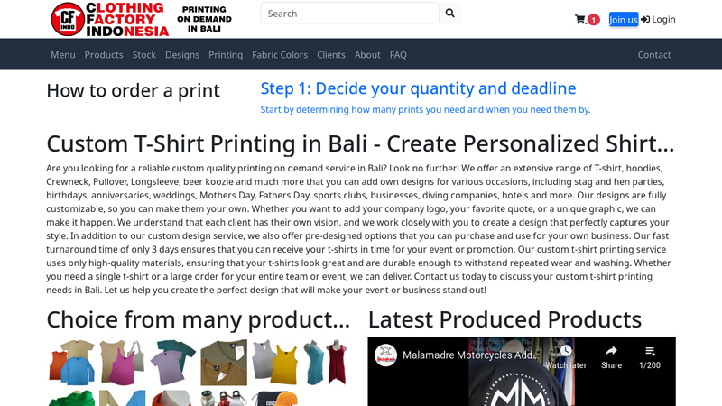 Custom Quality T-Shirt Printing on demand in Bali - Create Personalized Shirts for Any Occasion custom Tshirt in Bali Clothing Factory Indonesia