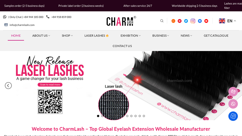 CharmLash  Top Global Eyelash Extension Wholesale Manufacturer