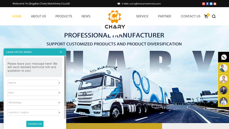 semi trailer|light duty truck|heavy duty truck|construction machinery|Lowbed Semi Trailer |supplier|Qingdao Chary Machinery CO., LTD