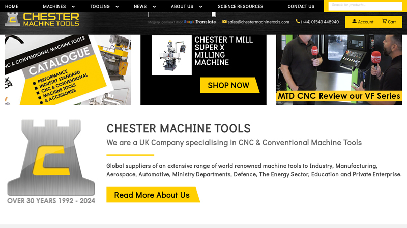 Home | Chester Machine Tools