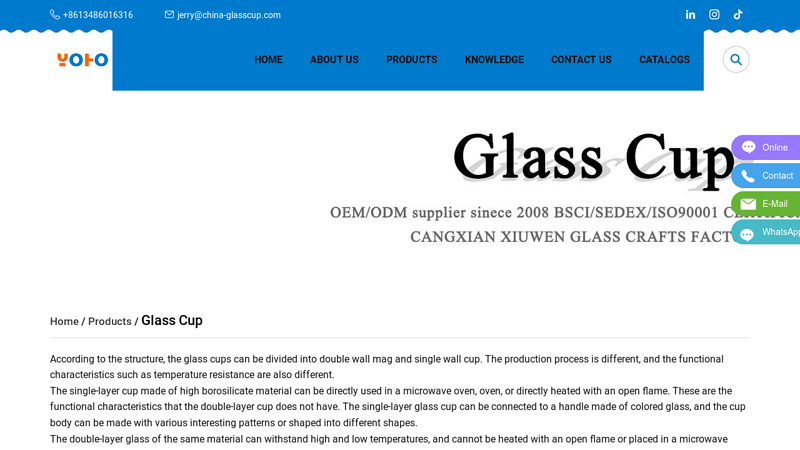 Image of China Glass Cup, Glass Bottle, Glass Vases Suppliers, Manufacturers ...