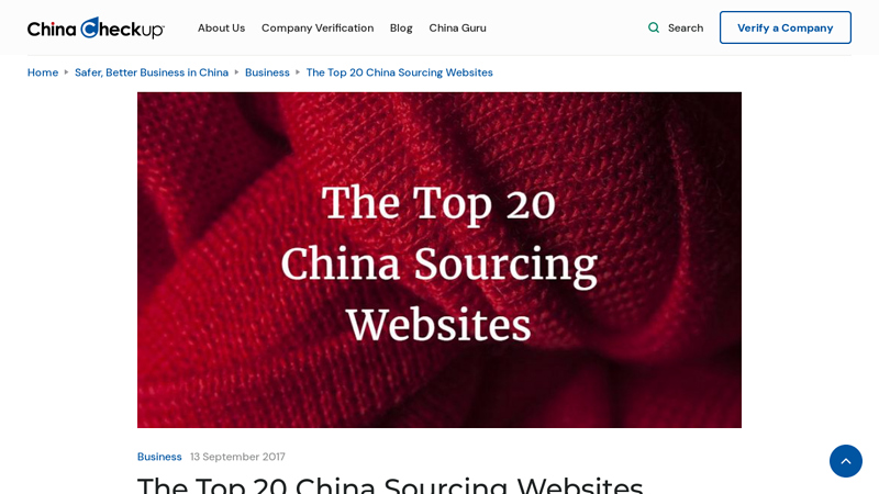 Image of The Top 20 China Sourcing Websites