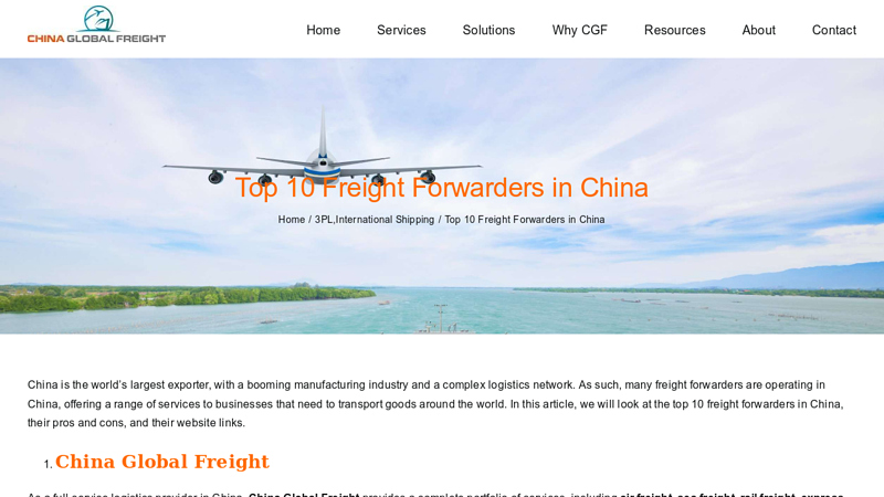 Image of Top 10 Freight Forwarders in China