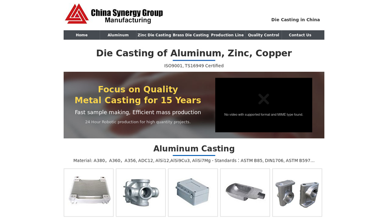 Chinese Die Casting, Aluminum Die Casting in China