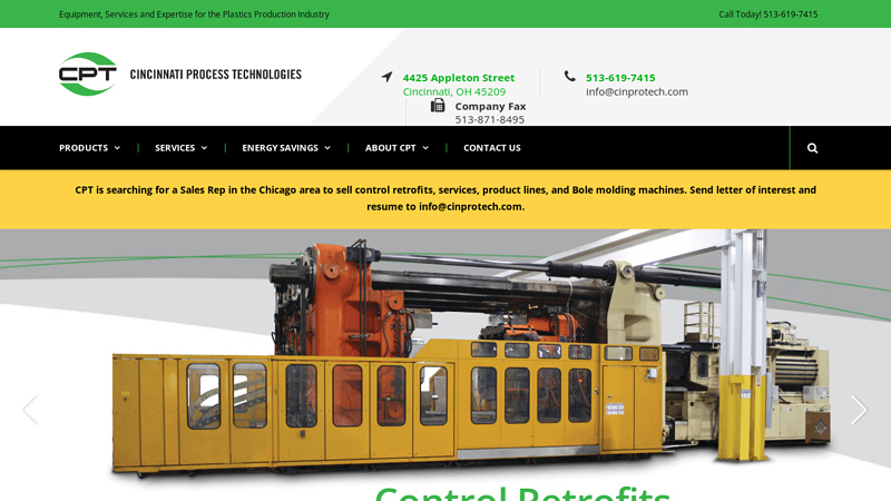 Injection Molding, Control Retrofits | Cincinnati Process Technologies