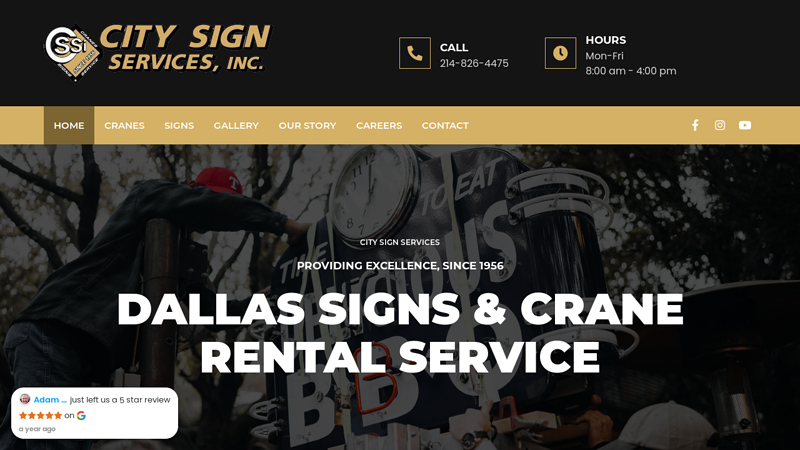 City Sign Services: Sign Manufacturing, Sign Repair, Cranes