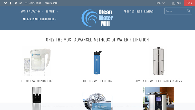 Clean Water Mill - Water Filtration, Garden Decor & Water Sports