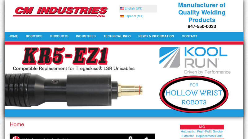 CM Industries | Robotic MIG Welding Torches | MIG Welding Guns - CM Industries