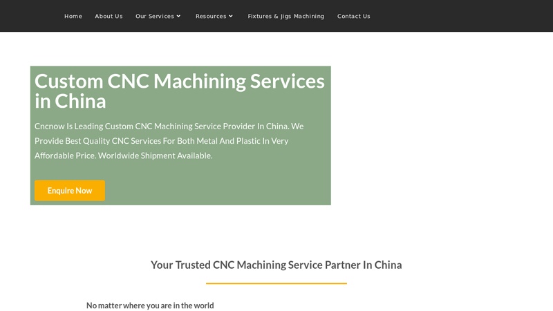 CNC Machining China Services Precision Machined Parts |CNCNOW