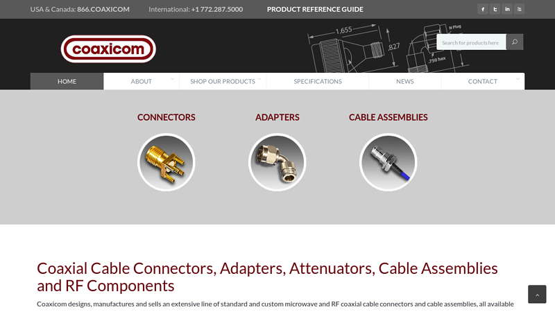 Coaxial Cable Connectors, Adapters and RF Components