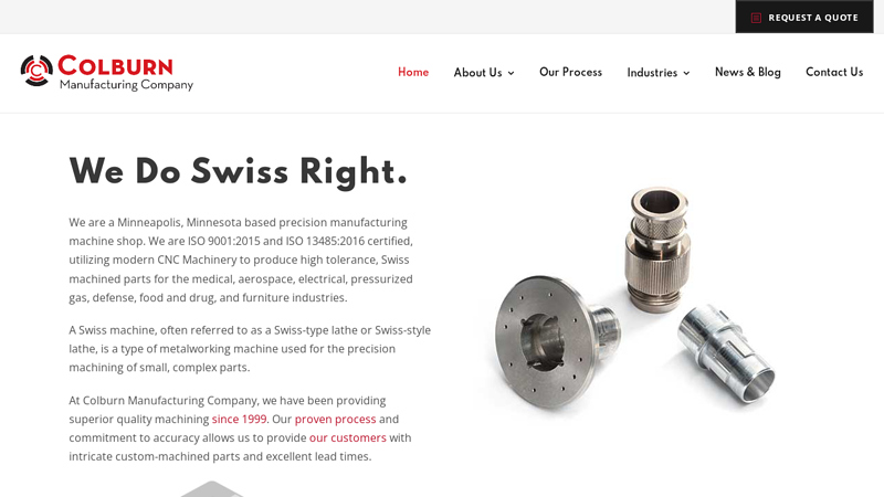 Swiss Precision Manufacturing | Colburn Manufacturing Company