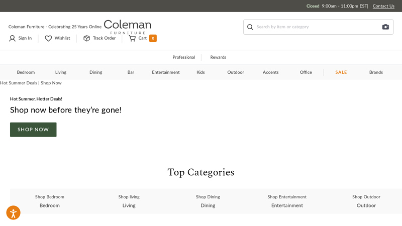 Coleman Furniture Online