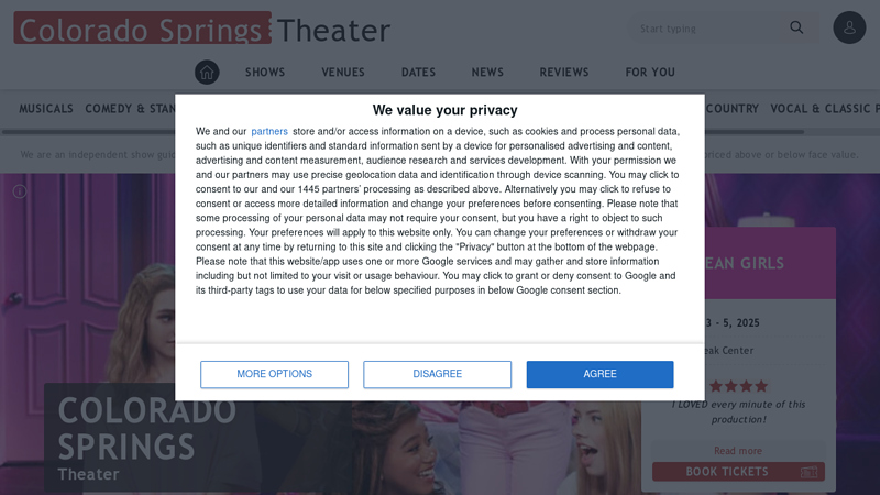 Colorado Springs Theater: Broadway Shows, Musicals, Plays, Concerts in 2024/25