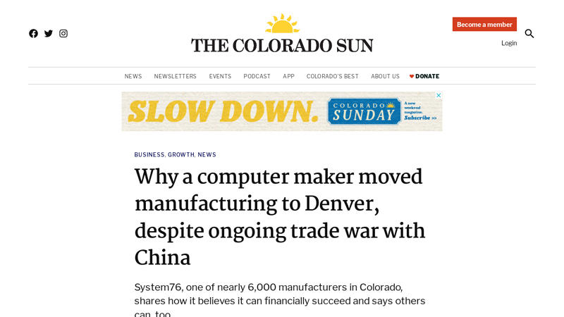 Image of Why a computer maker moved manufacturing to Denver, despite ongoing ...