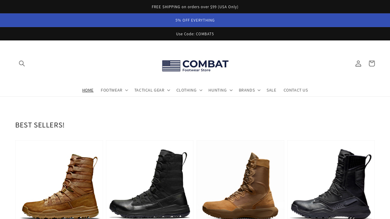 Great selection of Tactical, Military and Duty Footwear & Gear  CombatFootwear.com