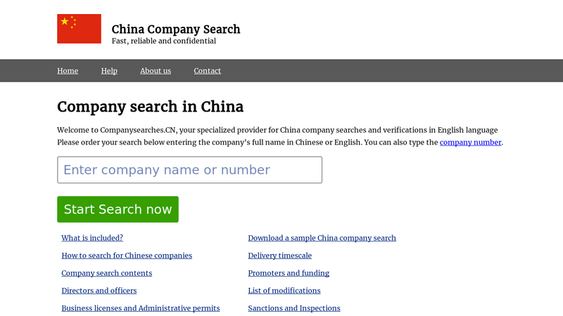 China Company Search